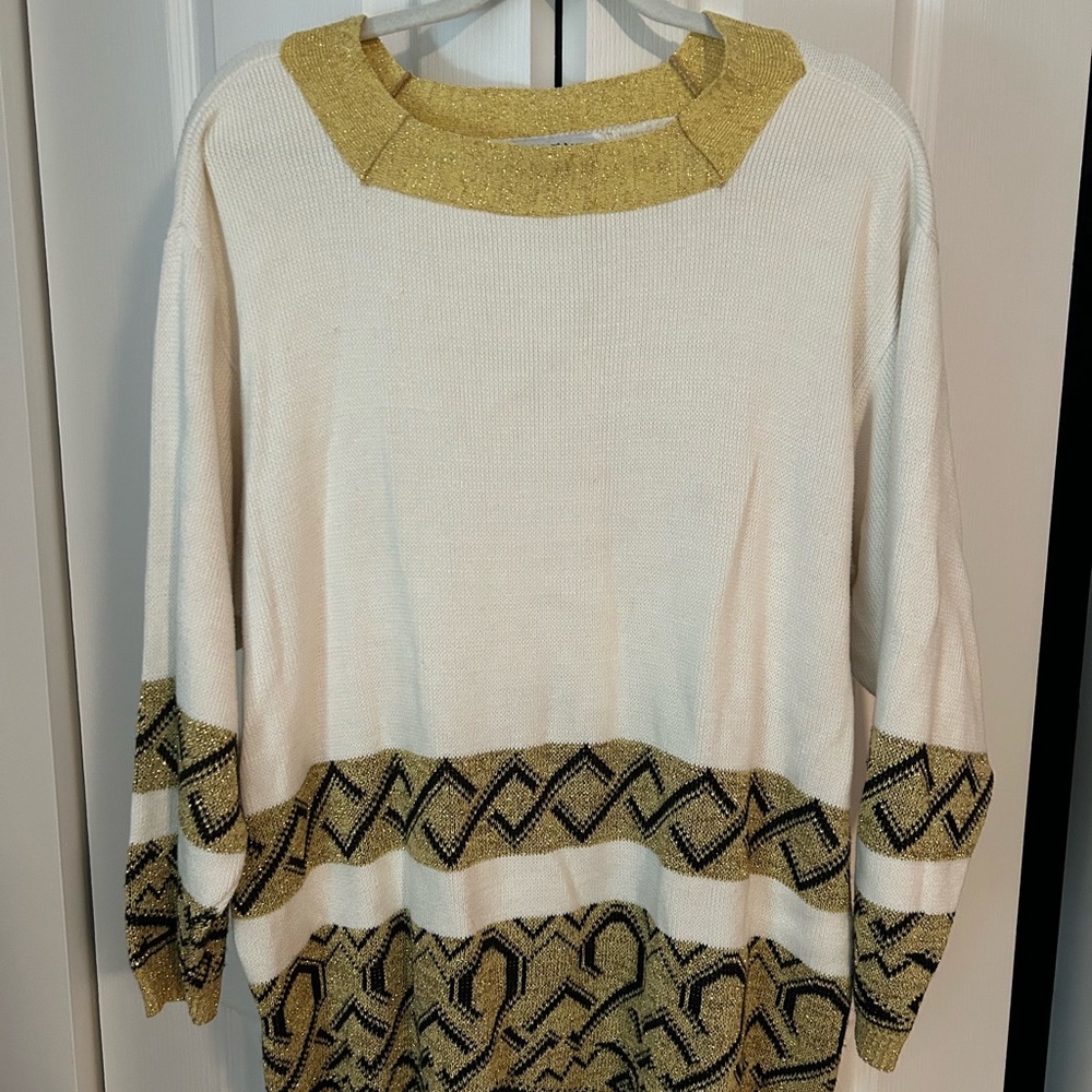 Lorenzo Gold and Cream Knitwear